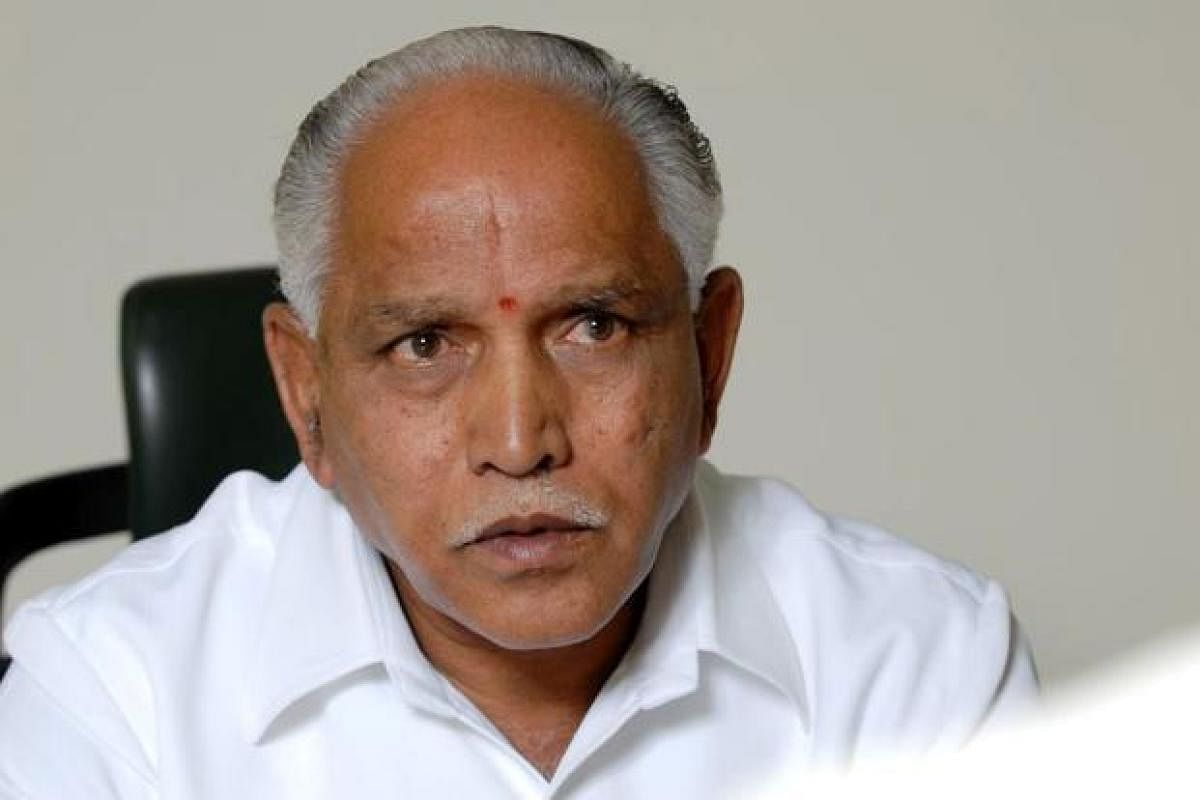  BJP state president B S Yeddyurappa. DH file photo