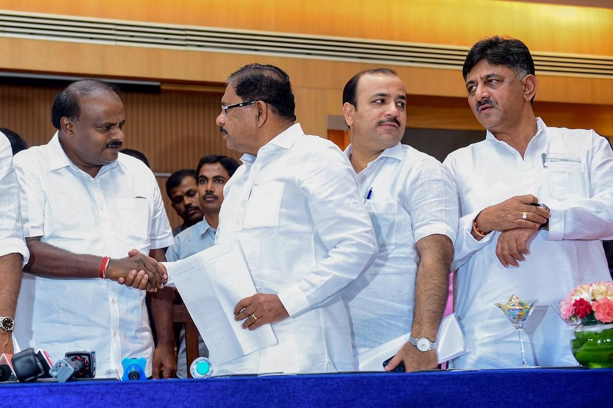 With the much-awaited expansion of the H D Kumaraswamy ministry in Karnataka expected to take place next week, aspirants from the JDS' coalition partner Congress have started lobbying for ministerial berths. PTI file photo