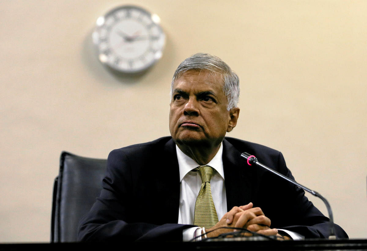 Wickremesinghe had refused to step aside since being sacked by in late October and replaced by former leader Mahinda Rajapakse. Reuters File photo
