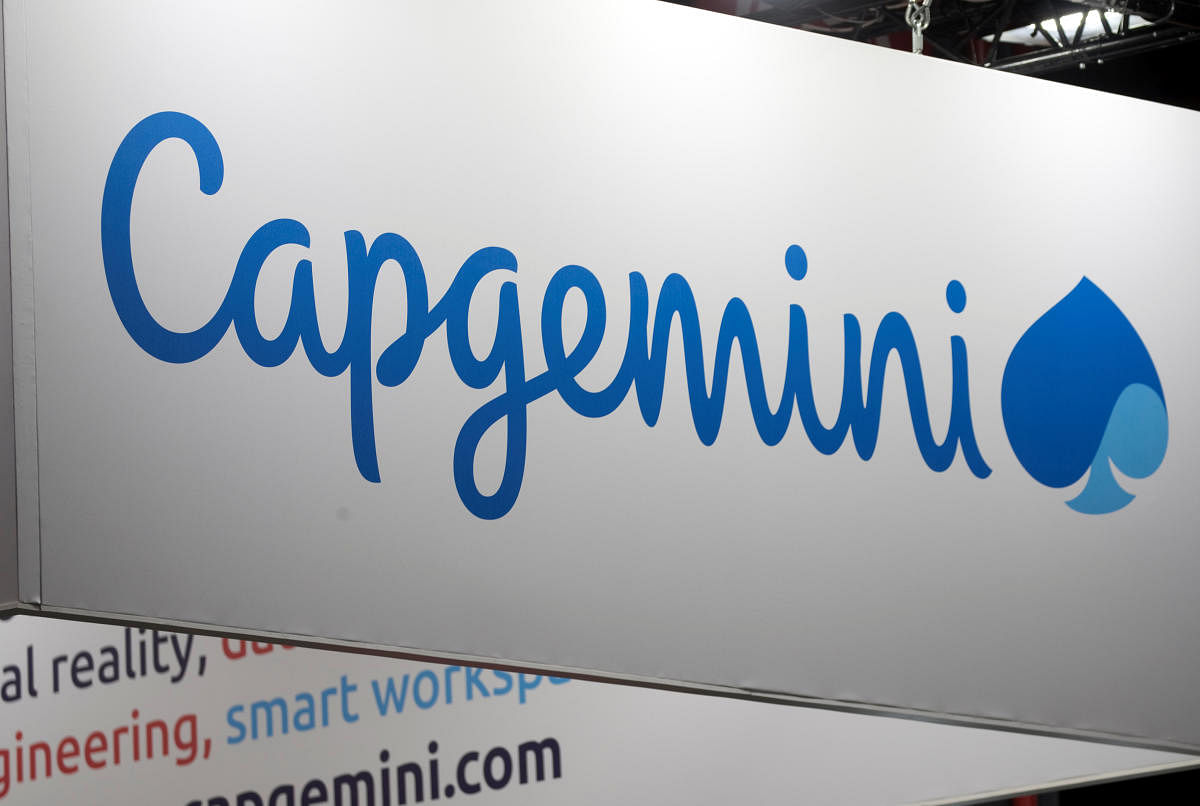 The logo of Capgemini is pictured during the Viva Tech start-up and technology summit in Paris, France, May 25, 2018. REUTERS/Charles Platiau