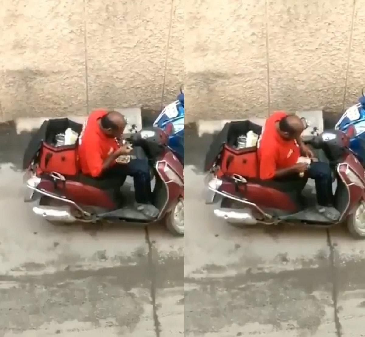 A video of a delivery executive who was seen eating out of delivery packets and repacking them, has received mixed responses on social media.