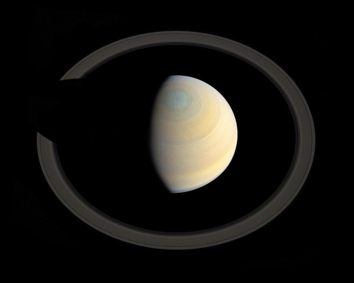 Saturn, the second-largest planet of the solar system. (Image courtesy NASA Website)