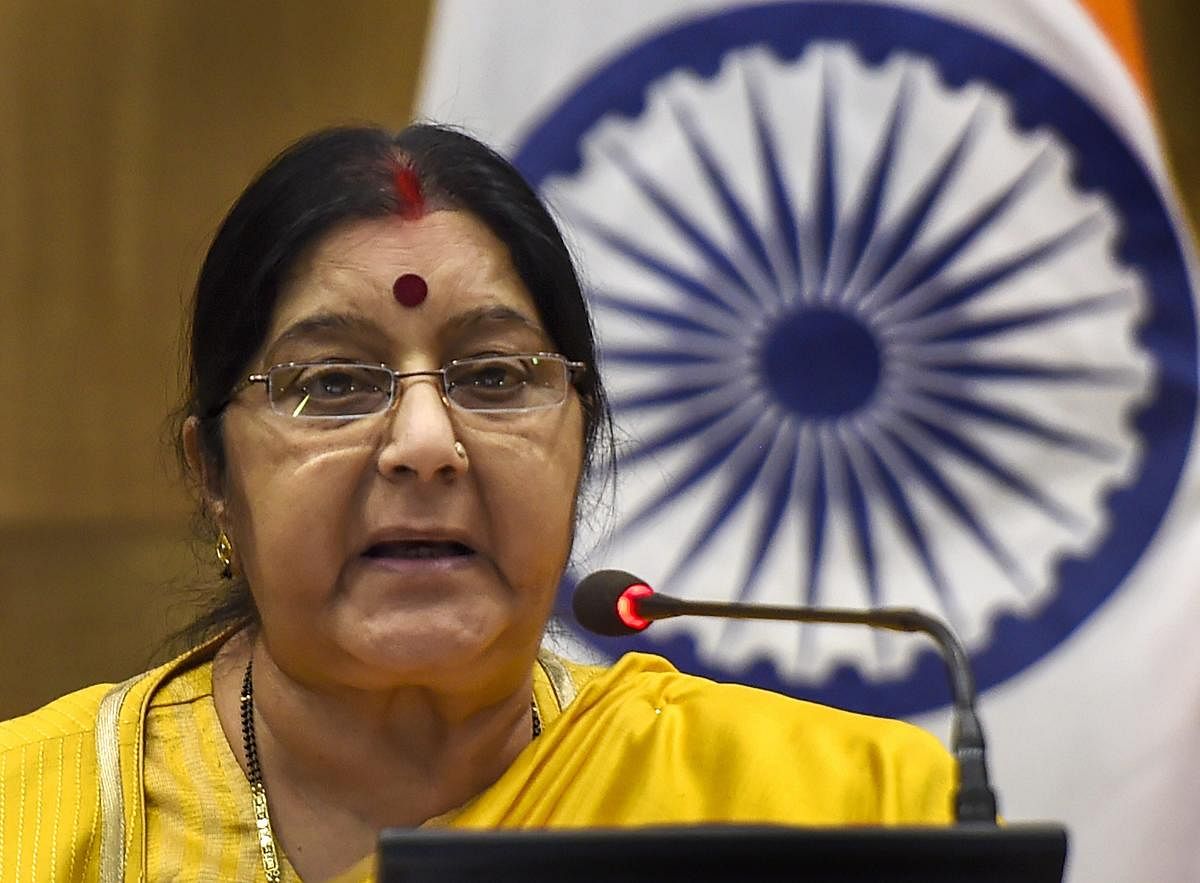 A scheduled visit by External Affairs Minister Sushma Swaraj to strife-torn Syria next week has been deferred due to escalating tension in the country. PTI file photo