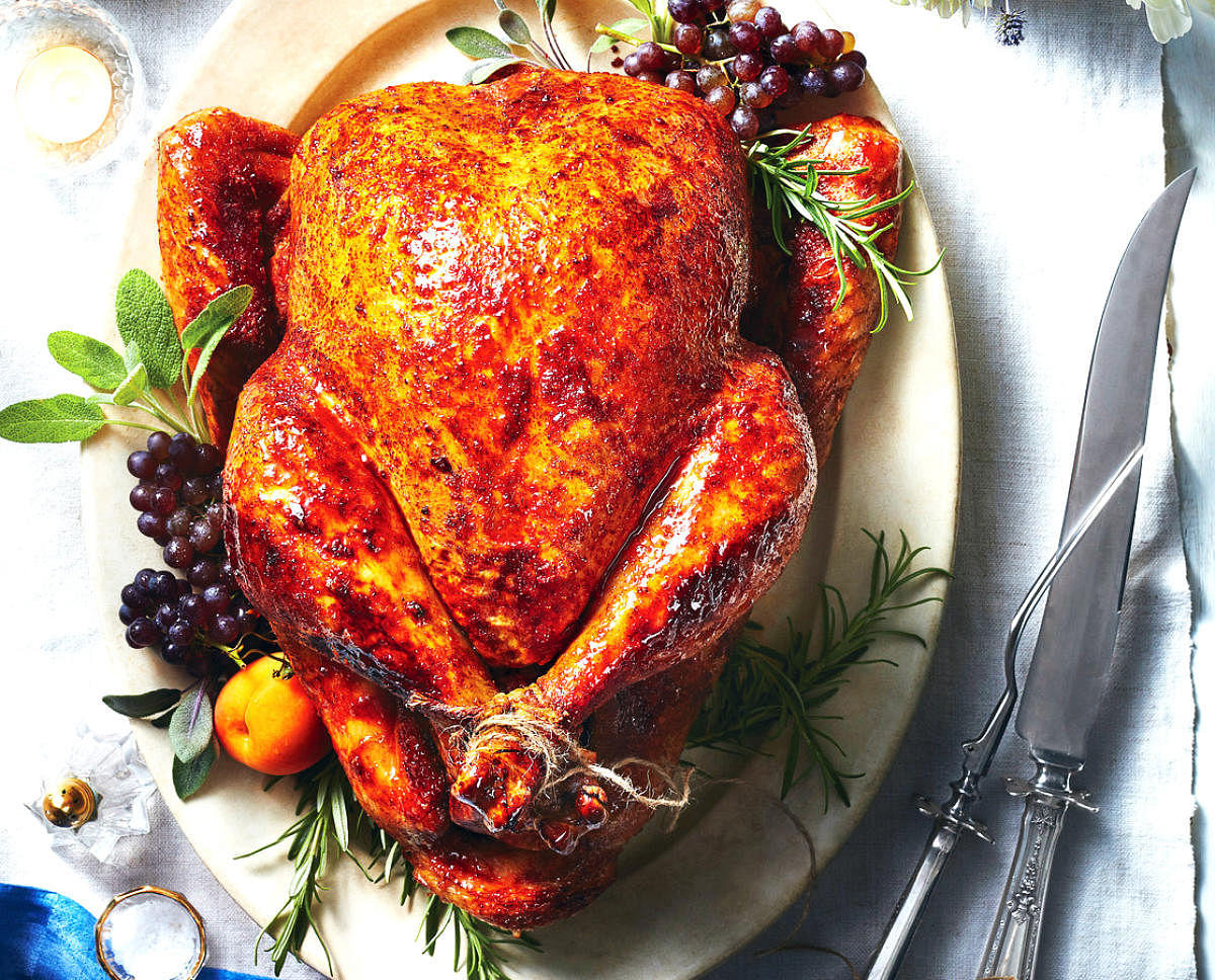 Roasted turkey, a classic Christmas meal