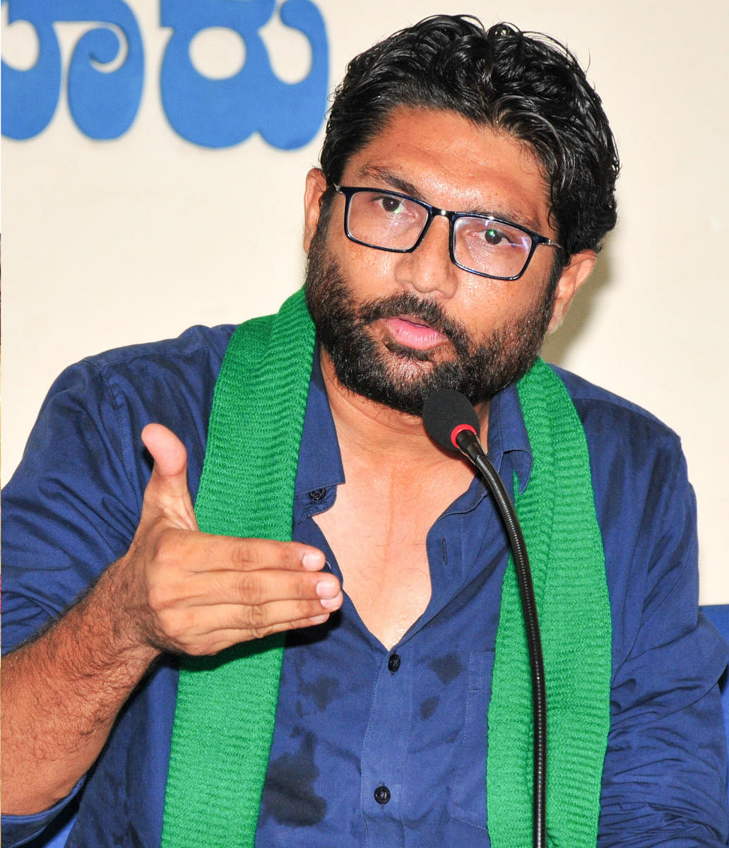 Mevani had come to meet the activists after visiting hours on Thursday evening, therefore, he was not allowed a meeting, Jail Superintendent A K Saxena said. (DH File Photo)