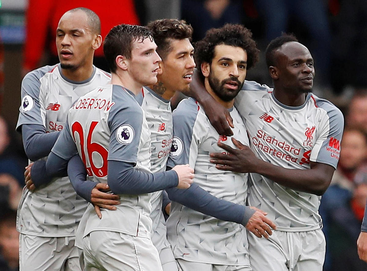 With clashes against Arsenal and Manchester City lined up over the next seven days, leaders Liverpool face a test of their title credentials as they seek to end a 29-year drought. REUTERS 