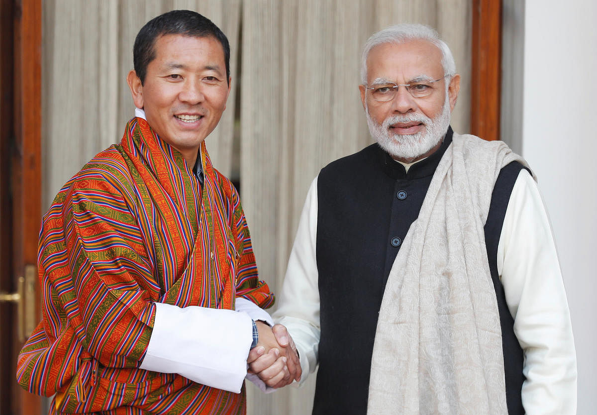 Prime Minister Narendra Modi on Friday said that the construction of the ISRO's “ground station” in Bhutan would be completed soon. (Reuters Photo)