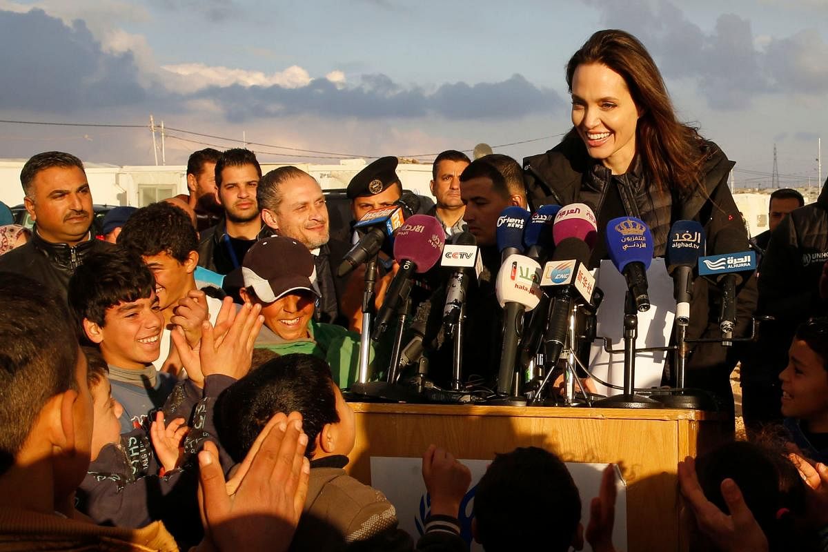 Angelina Jolie has hinted that she is fine with the idea of joining politics in future. AFP file photo
