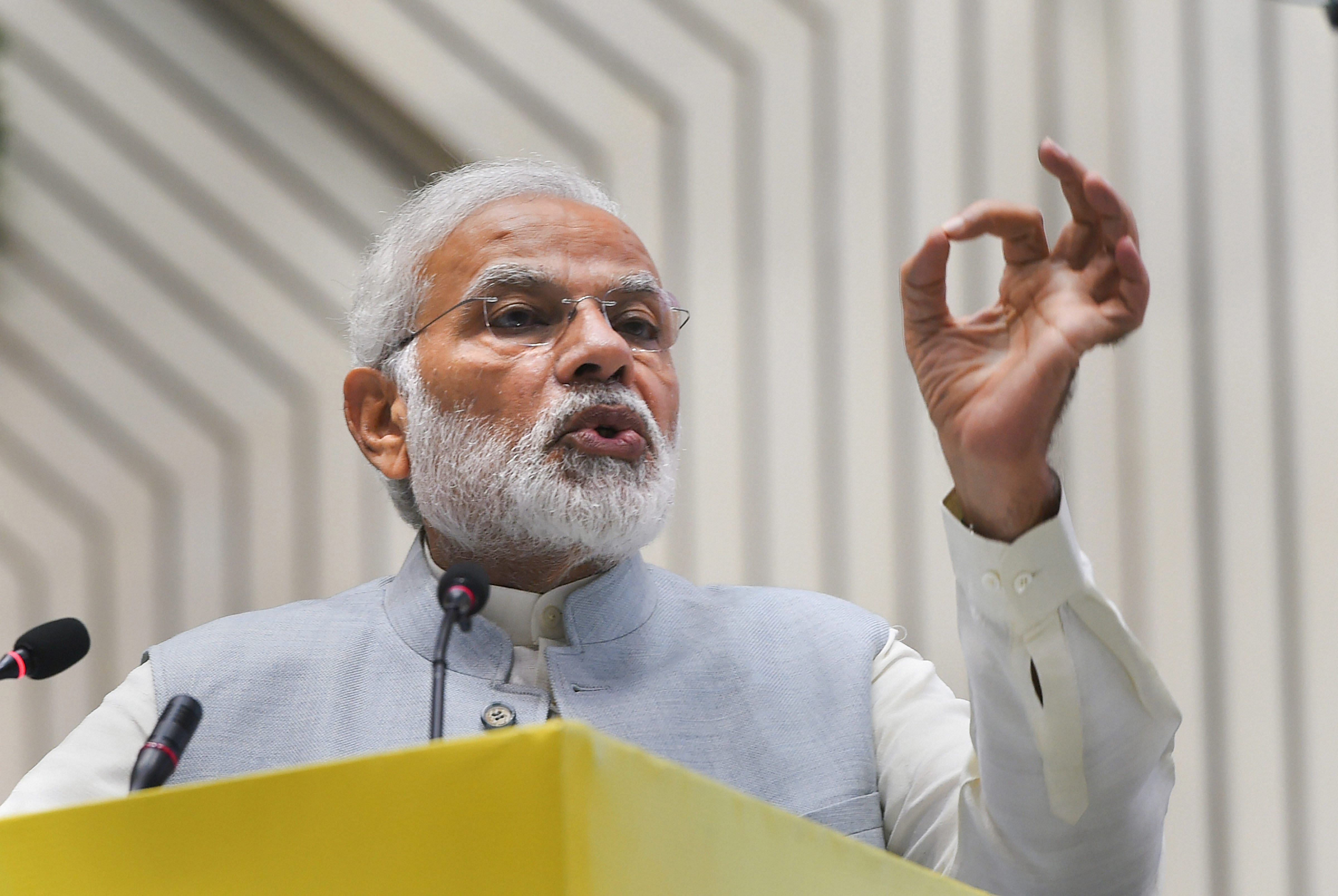 BJP is seeking to project the 2019 poll battle as Modi versus all ganged those up against him