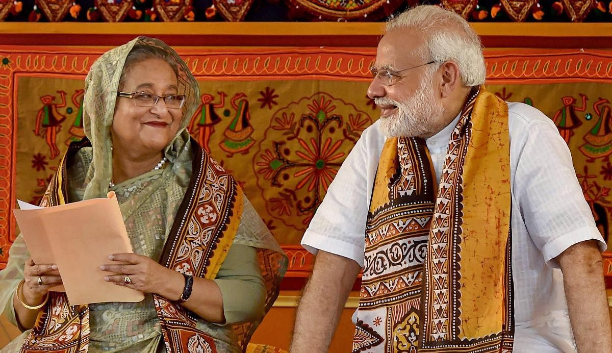 Modi expressed confidence that the partnership between India and Bangladesh will continue to flourish under her "far-sighted" leadership. (PTI File Photo)