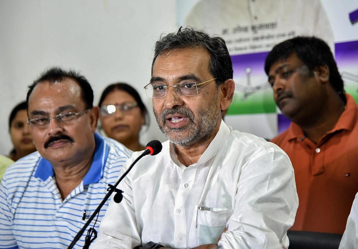 Kushwaha did not disclose the number of seats offered to the RLSP, saying he would not speak about it before a seat-sharing agreement is reached by NDA constituents in Bihar by November 30. (PTI File Photo)