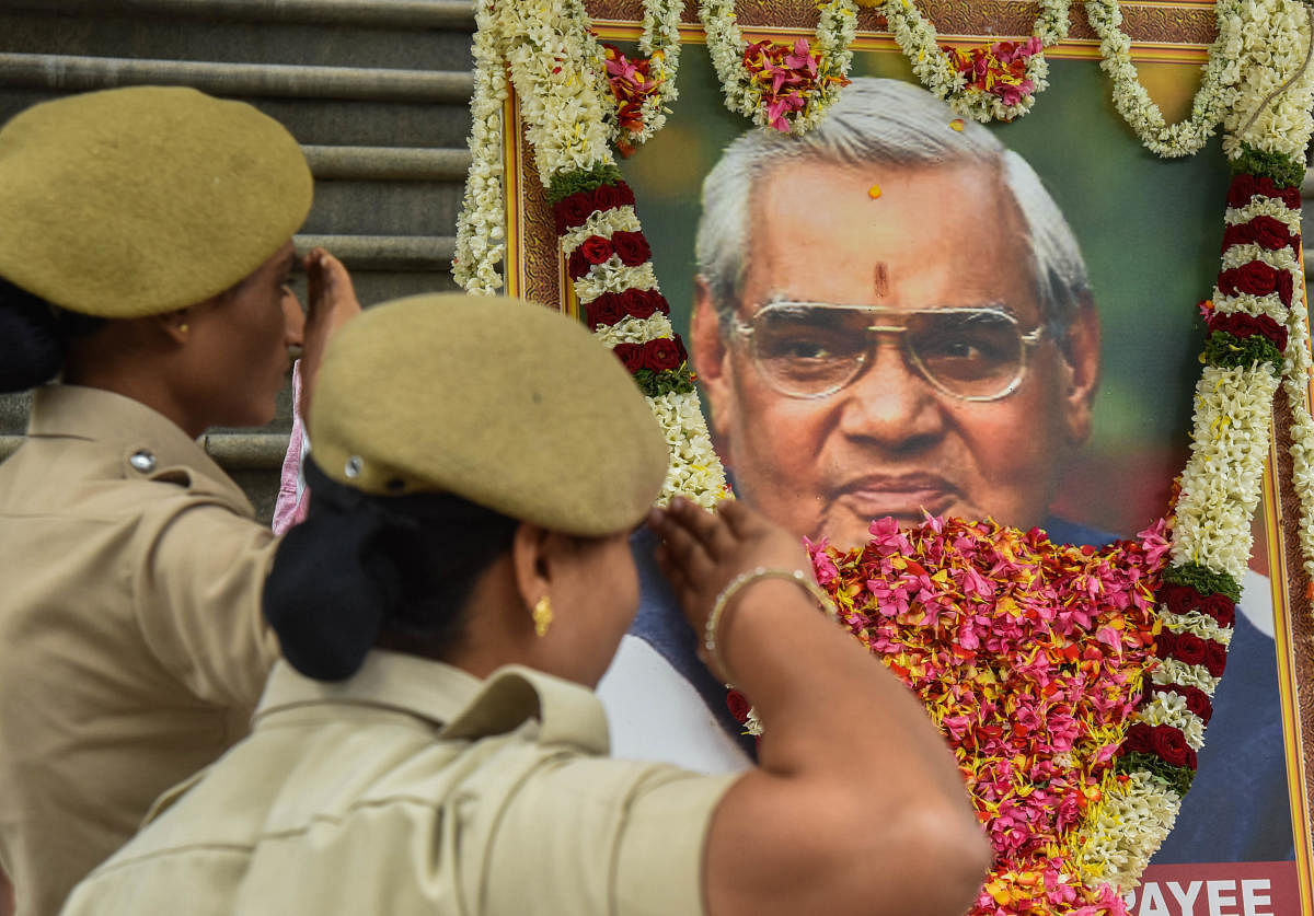 BJP is all set to undertake 'asthi kalash yatras' (carrying Vajpayee's ash) across the state