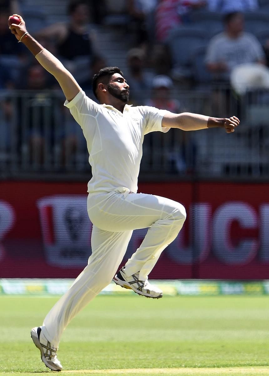 Boom boom: Jasprit Bumrah has rattled the Australians with his express pace. AFP
