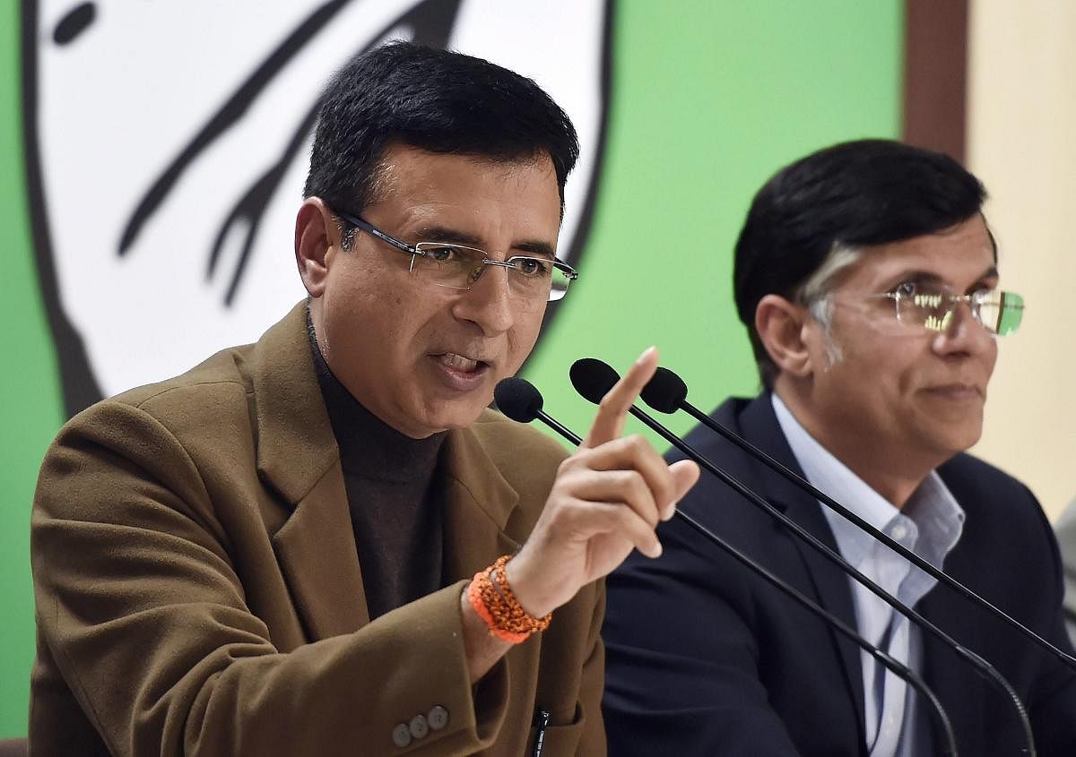 Congress chief spokesperson Randeep Surjewala came out with a conversation purportedly between Goa minister Vishwajit Rane and another person. (PTI File Photo)