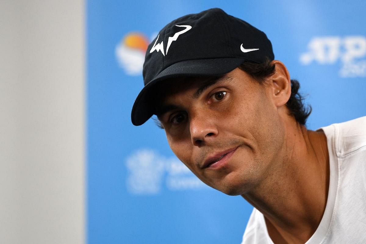 Rafael Nadal of Spain attends a press conference at the Brisbane International tennis tournament in Brisbane on January 1, 2019. (AFP Photo)