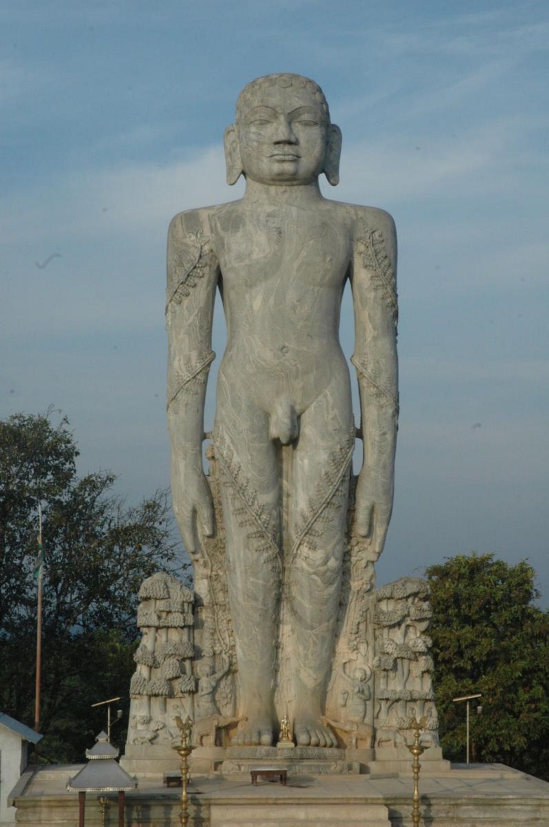 The statue of Bahubali, at Rathnagiri, in Dharmasthala.