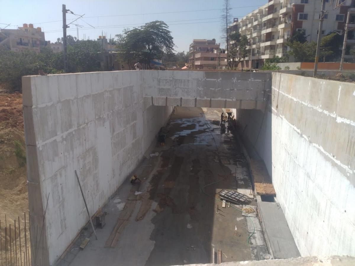 The road underbridge is being built on the stretch that connects Kadugodi and Channasandra junction, which is the main link to Hope Farm, Hoskote, Devangonthi and Chikka Tirupati.
