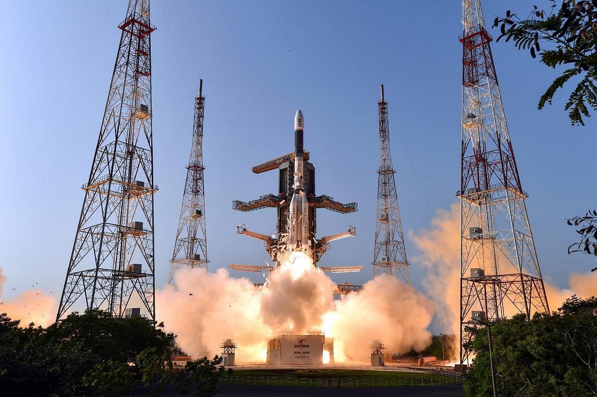 Indian Space Research Organisation's (ISRO) communication Satellite GSAT-7A, on board the GSLV-F11, takes off during its launch in Sriharikota, Wednesday, Dec. 19, 2018. PTI file photo