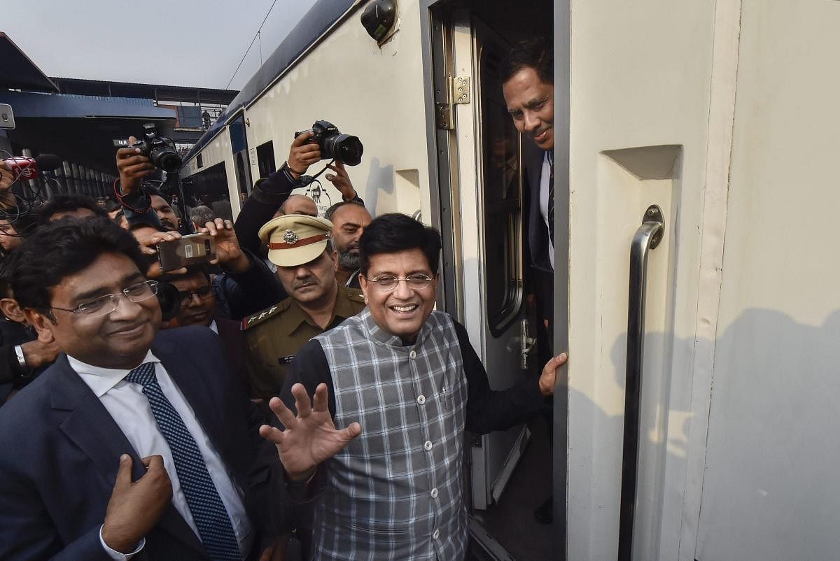 Railways Minister Piyush Goyal instructed officials that a tin plate saying "No tips please, if no bill, your meal is free" along with a rate list of the menu should be displayed on trains by March this year.