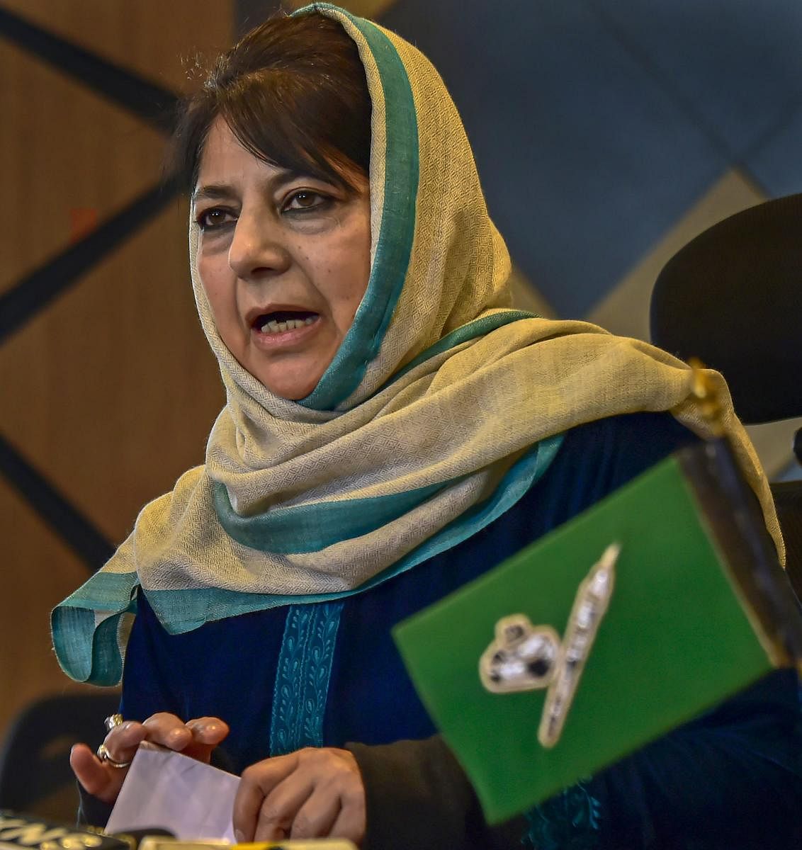 Former chief minister and Peoples Democratic Party (PDP) president Mehbooba Mufti. PTI Photo