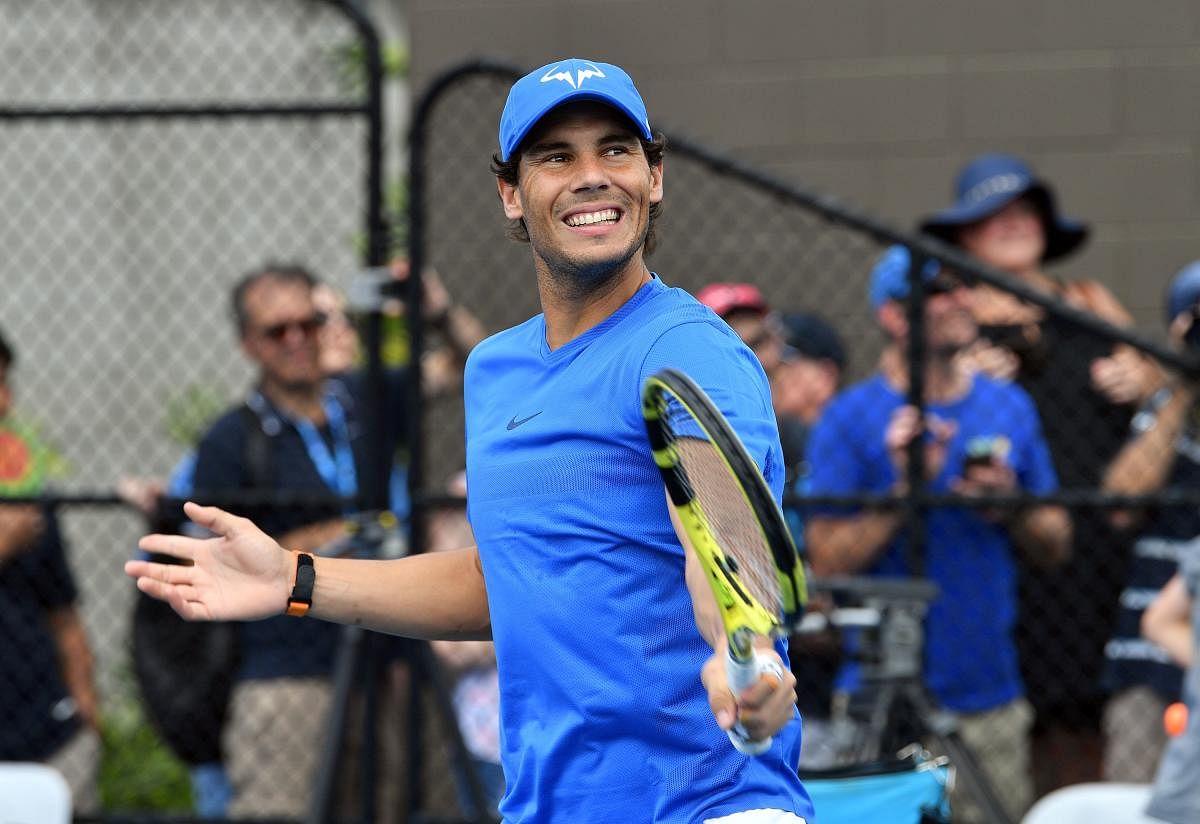 Spanish legend Rafael Nadal, who pulled out of the Brisbane International due to a thigh injury, said he was feeling better ahead of the Australian Open. AFP 