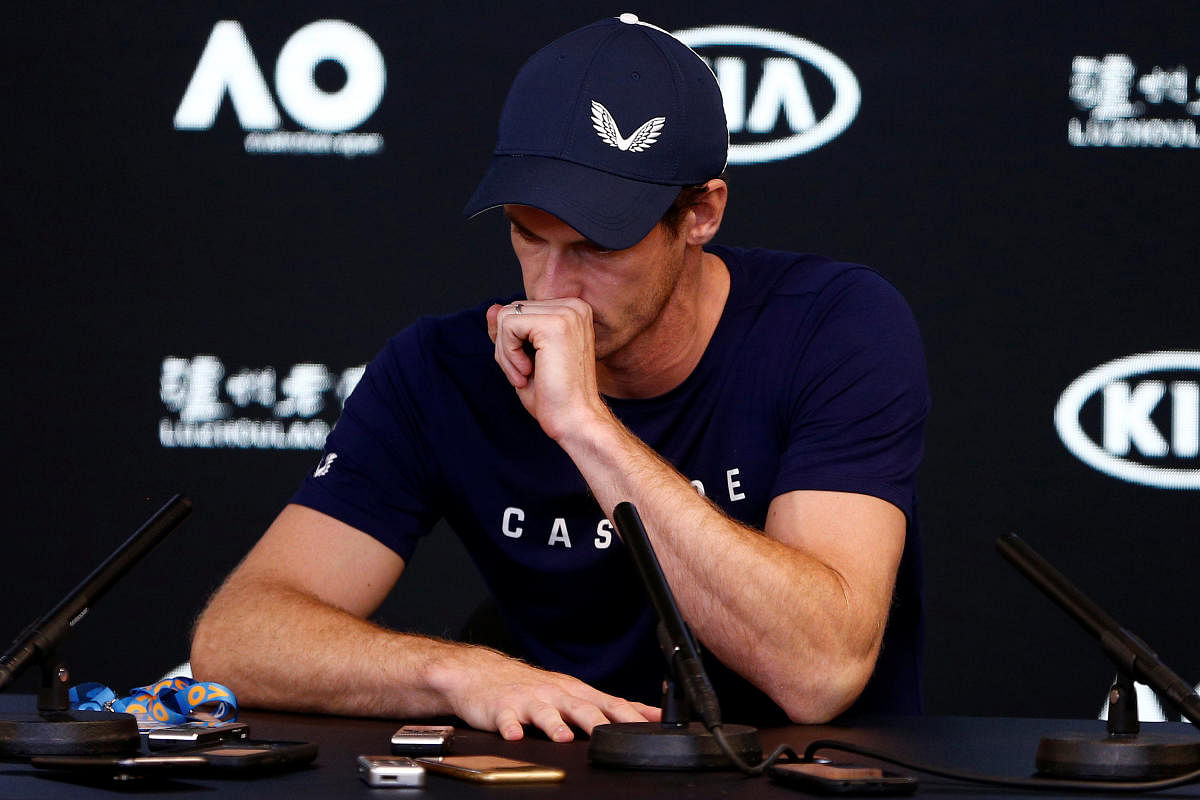 Andy Murray of England speaks to the media during a press conference at the Australian Open in Melbourne, Australia, January 11, 2019. REUTERS