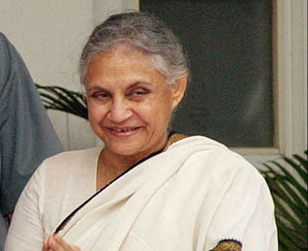 Veteran Congress leader Sheila Dikshit. DH file photo