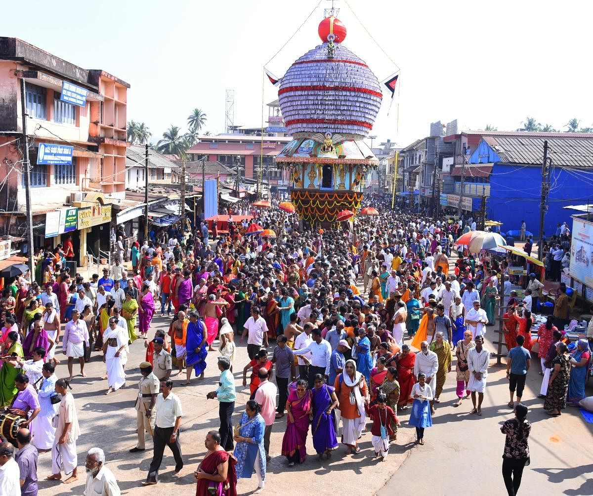 Bramharathotsava held at Sri Krishna Temple in Udupi on Tuesday.