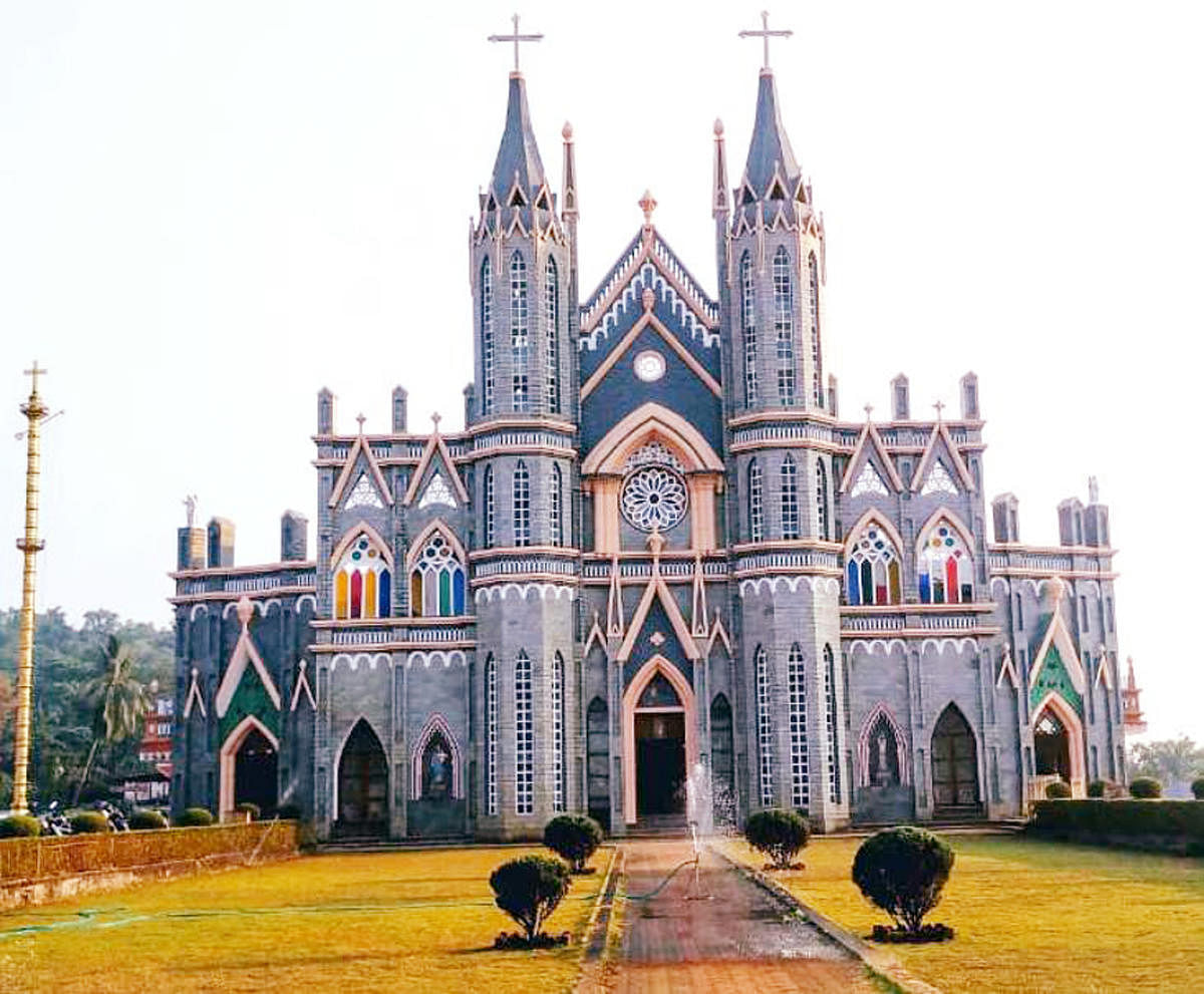 A view of St Lawrence Minor Basilica in Attur