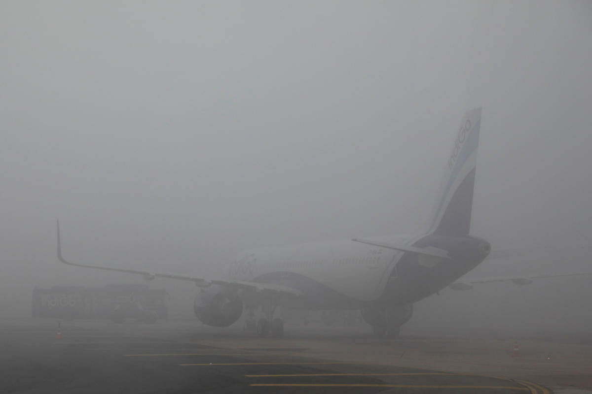 “Due to dense fog and poor visibility in Delhi, delays are expected for both arrivals and departures with likely consequential impact on flights across network. Currently, flight departures from Delhi are on hold and will resume by 0930 hrs subject to weather clearance,” Air Vistara said on it's Twitter handle. (Reuters file photo)