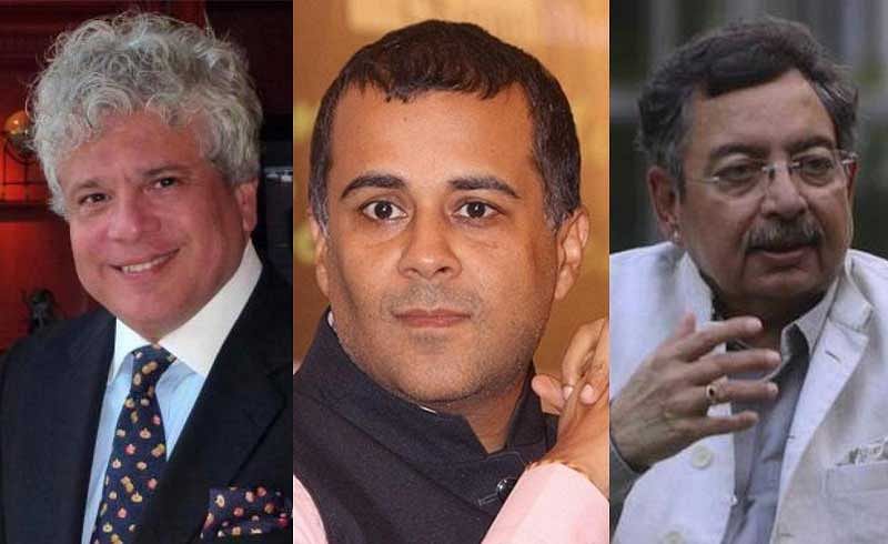 Suhel Seth,Chetan Bhagat and Vinod Dua. 