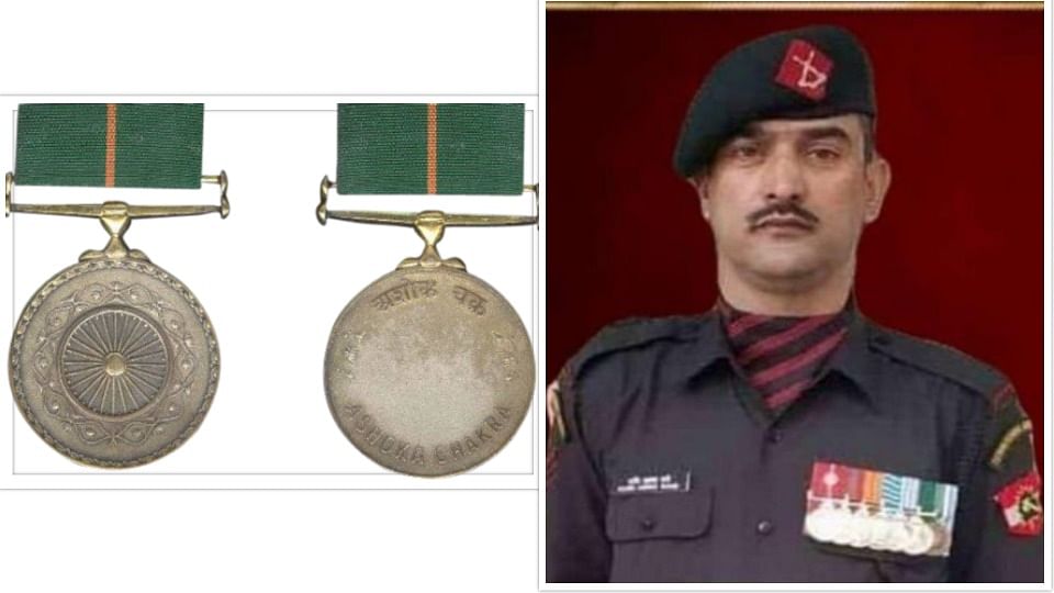 Thirty-eight years old Lance Naik is the first Army man from the trouble-torn Kashmir valley to receive the Ashoka Chakra.
