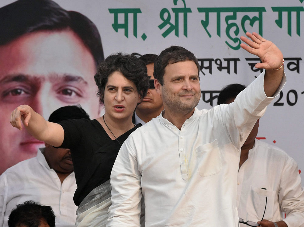 Priyanka's 'official' entry to the politics comes ahead of the Lok Sabha elections. PTI file photo