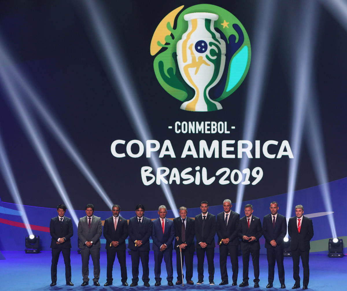 The coaches of the teams participating in the 2019 Copa America. REUTERS