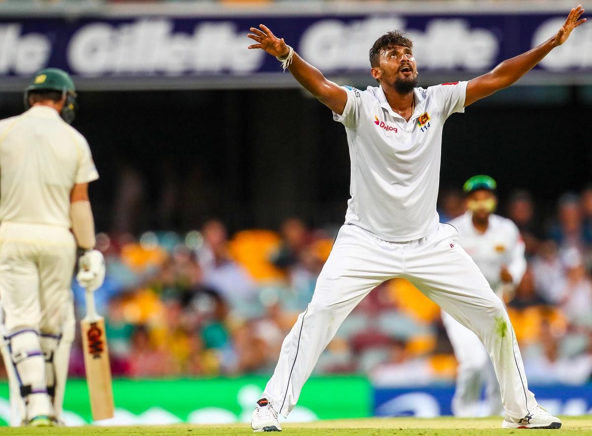 Suranga Lakmal's five-wicket haul notwithstanding, Australia took a firm grip of the first Test. AFP 