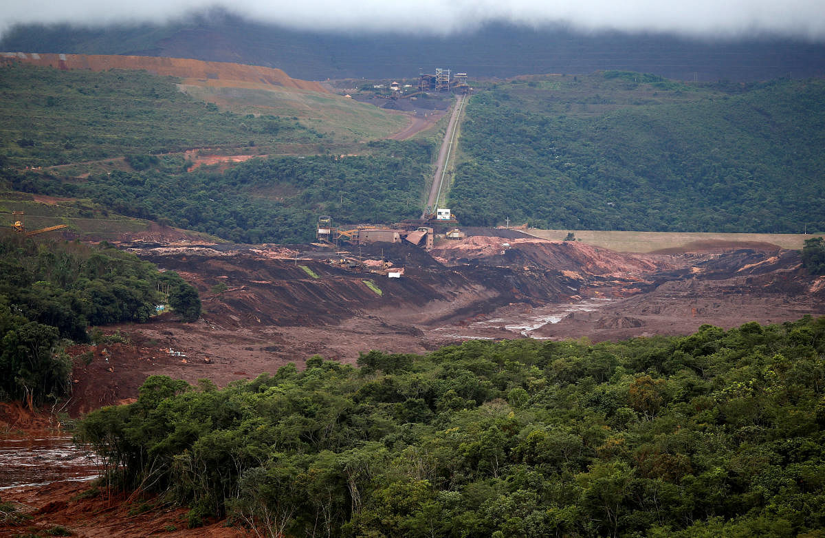 A view of a tailings dam owned by Brazilian miner Vale SA that burst, in Brumadinho. Reuters photo