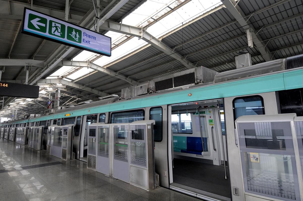 The Noida-Greater Noida metro line, also known as Aqua Line, is expected to boost housing demand in both the regions. AFP file photo.