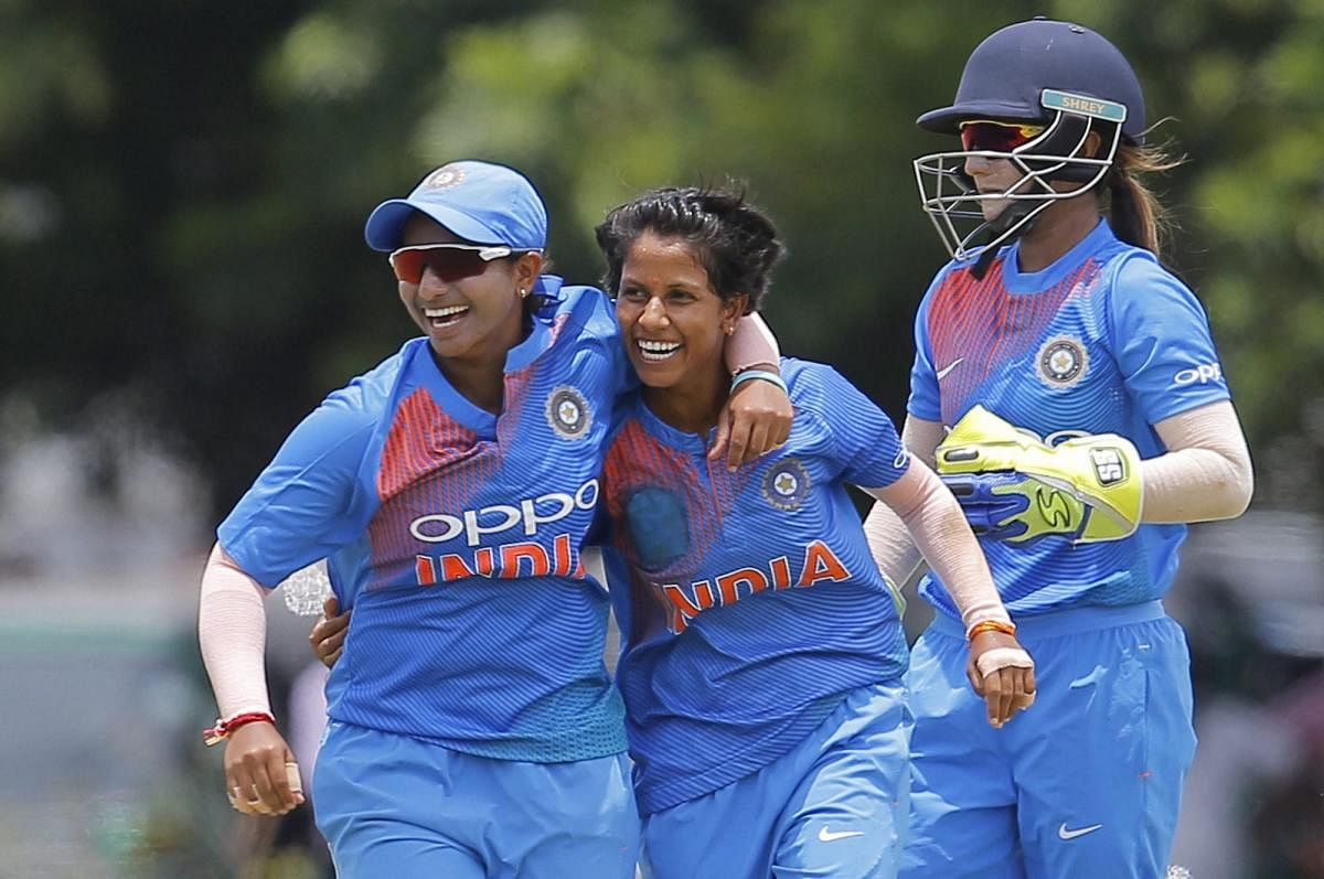 The Indian women's team put behind off-field controversies by making a superb start to the three-ODI rubber. AP/PTI file photo.