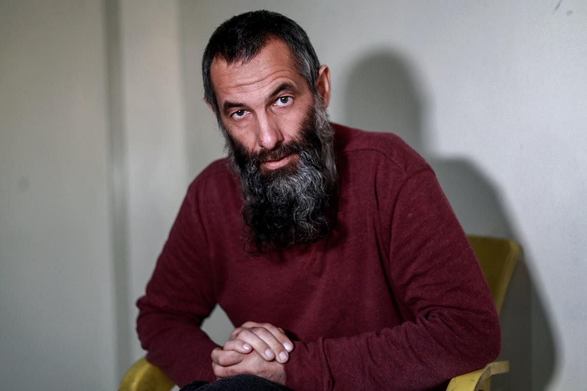Alexandr Ruzmatovich Bekmirzaev, a 45-year-old Belarusian native and naturalised Irish citizen who was detained along with four other purported foreign jihadists by the Syrian Democratic Forces (SDF), speaks during an interview with AFP in Hassakeh on Jan