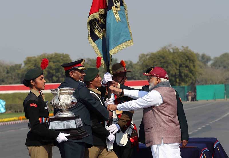 The Karnataka and Goa contingent of the National Cadet Corps (NCC) created history by winning the coveted Prime Minister's Banner at the Army Parade Ground New Delhi.