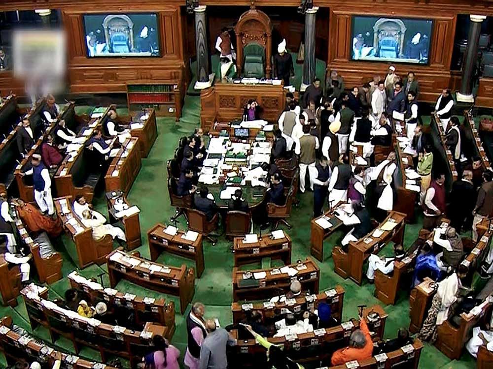 Soon after Speaker Sumitra Mahajan took her seat, members from opposition parties, including the Congress and the Left, alleged that proposals of the interim budget were leaked to the media even before the document was presented in the House. (PTI File Photo)