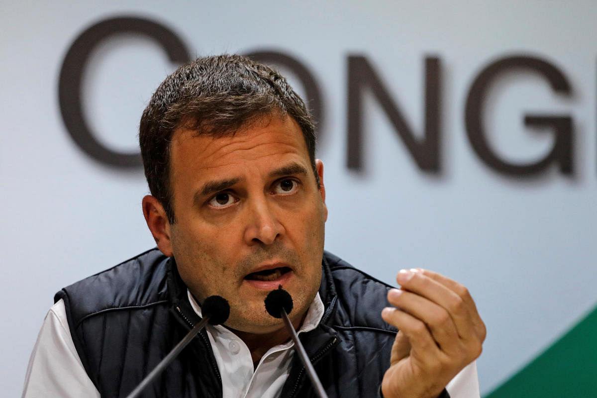 Congress president Rahul Gandhi, addressing the media after the meeting on Friday, said the issue of EVMs was discussed at length by the opposition leaders. PTI file photo