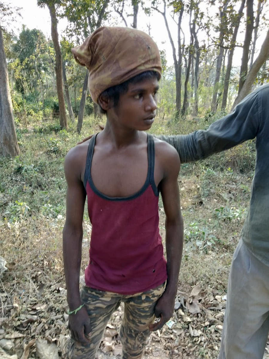 Ballu, the boy who narrowly escaped the tiger attack.