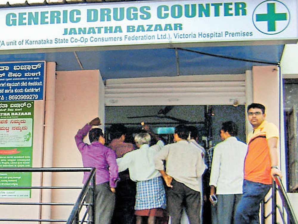 for the people: Generic drugs are way cheaper, by up to 95% in some cases, and the government says poor patients will benefit from the practice. DH file Photo