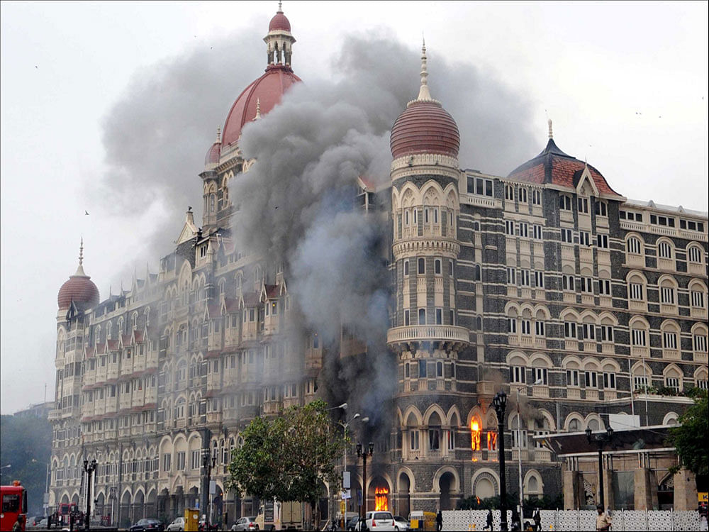 File photo of the Taj hotel during the attack