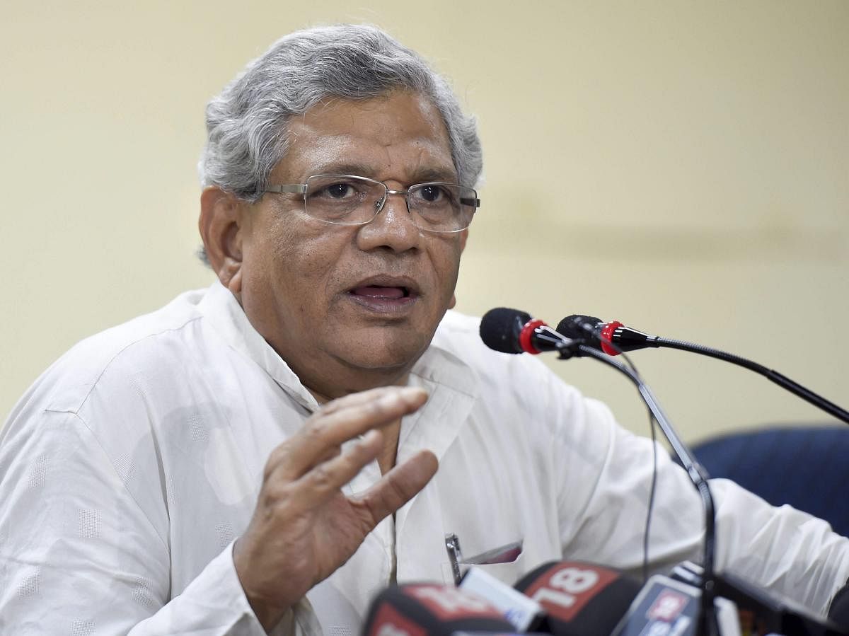 "The Centre, which has looted the country for past five years, is now doling out sops ahead of elections," Yechury said while addressing a rally at Brigade Parade Ground in Kolkata. (PTI File Photo)