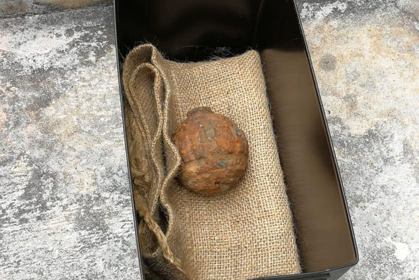 The grenade, which was unstable after a previous misfire, was safely detonated. Photo: Hong Kong police