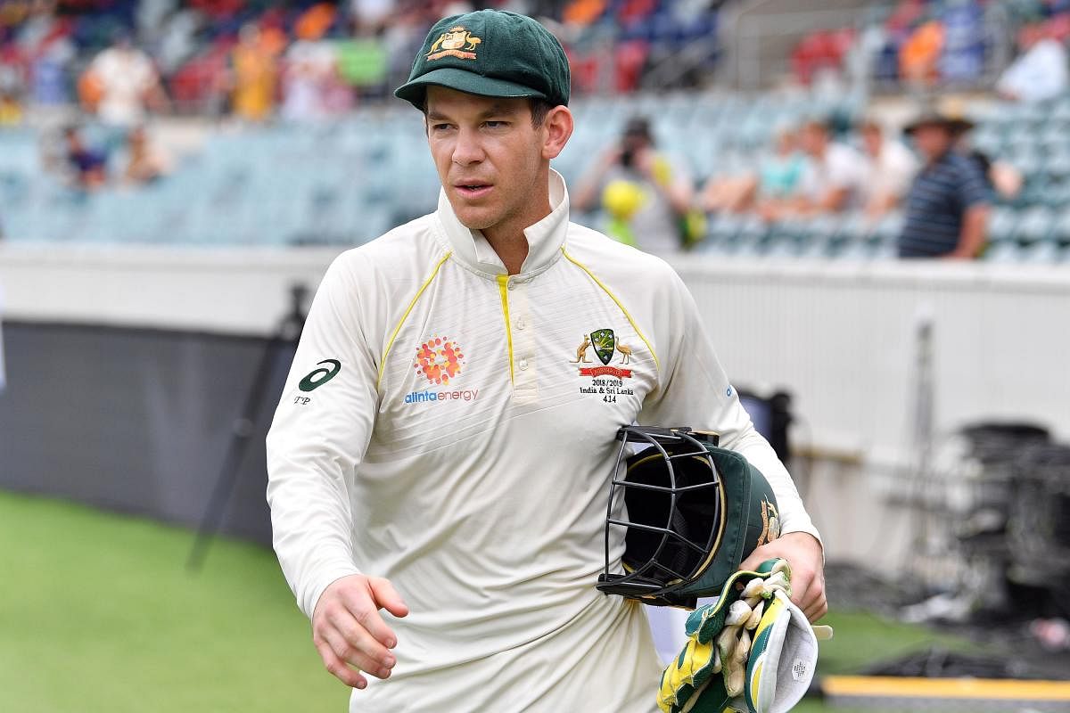 CONFIDENT: Australia's captain Tim Paine feels his team is shaping up nicely for the Ashes against England in August. AFP File Photo