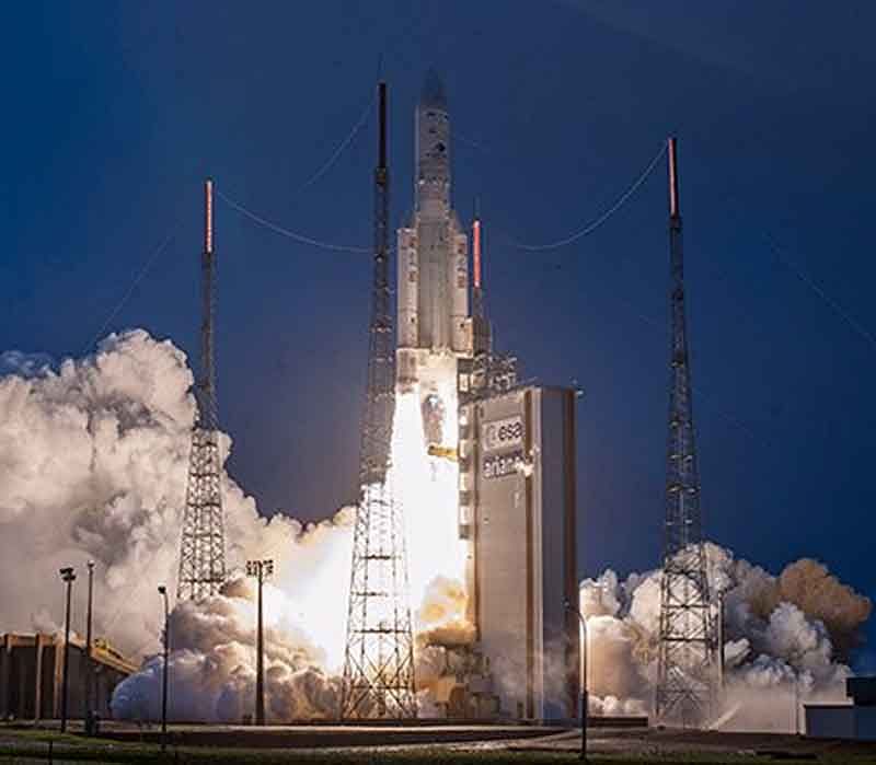 India's latest communication satellite GSAT-31 was successfully launched by European launch services provider- Arianespace's rocket from French Guiana in the early hours of Wednesday. Picture courtesy ISRO