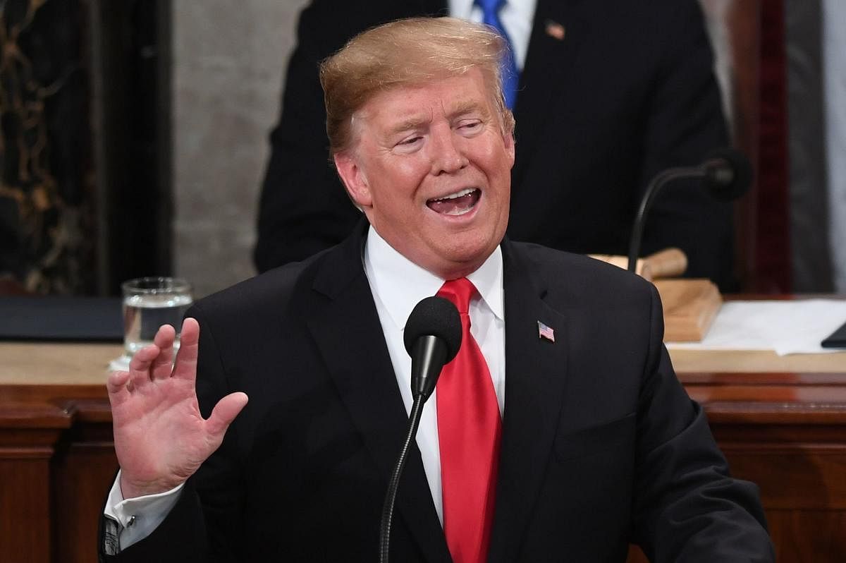 US President Donald Trump delivers the State of the Union address at the US Capitol in Washington, DC, on February 5, 2019. (AFP photo)